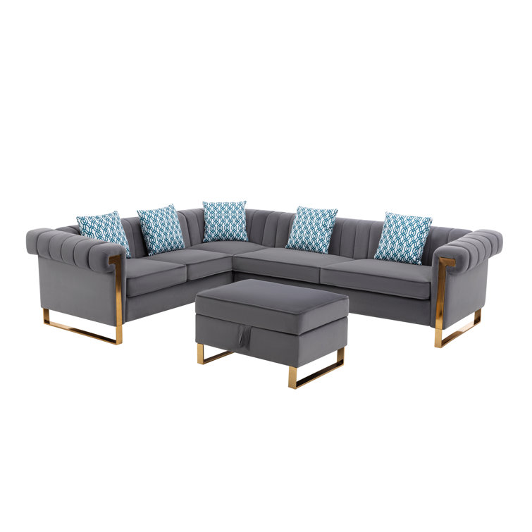 Wayfair on sale purple sectional